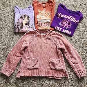 Lot Of 4 Girls Tops Size 7/8 Children's Place Jessica Simpson Brands